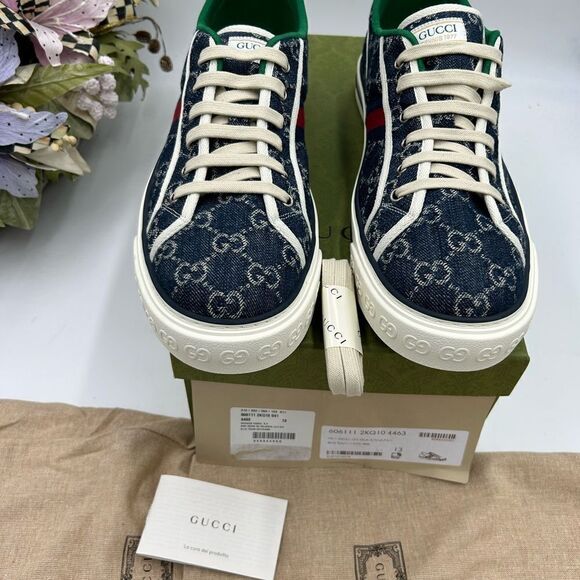 Men’s Gucci tennis 1977 low top sneakers size 13 made in Italy - Picture 4 of 12